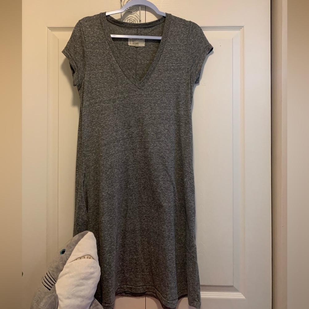 CURRENT ELLIOTT V-neck Grey Heather Dress Size 2 - Medium pockets